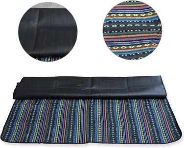 Плед для пікніка Extsud, 200x200 см, вологостійкий, з ручкою для перенесення, плед для кемпінгу та пляжу