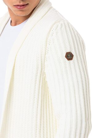 Кардиган чоловічий Redbridge, в'язаний, довгий крій (XL, Екру)