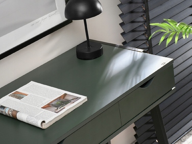 Прямокутний письмовий стіл Mebel-Partner 100 x 45 x 75 см, чорний з зеленим