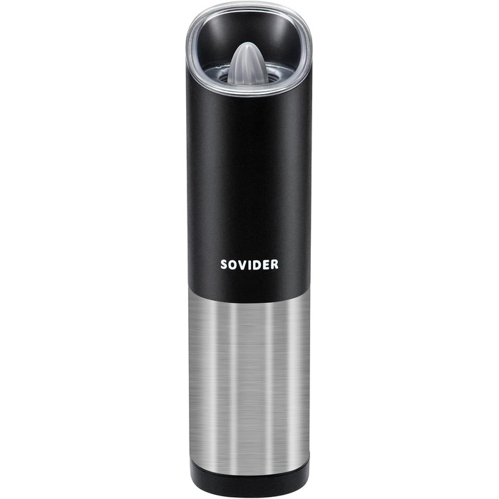 Електрична млинка для перцю та солі SOVIDER, USB-заряджання, регульований помел, LED-підсвітка, для ресторану та гриля
