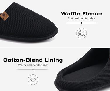 Чоловічі тапочки ONCAI з піною Memory Foam, штучним хутром, підошвою з гуми, для дому та вулиці, розмір EU 40-49, чорний