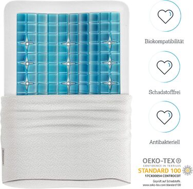 Подушка ортопедична Technogel Original Anatomic, біла, 66x42x7 см, анатомічна, 7 см висота
