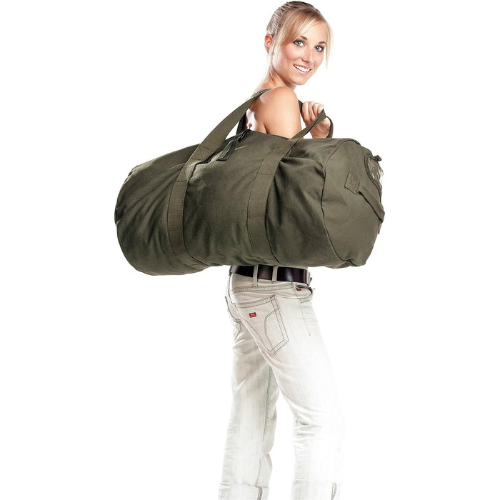 Canvas Sport Bag: Canvas sports and travel bag with carry handle, 70 liters (travel bag, duffel bag with shoulder strap, canvas)