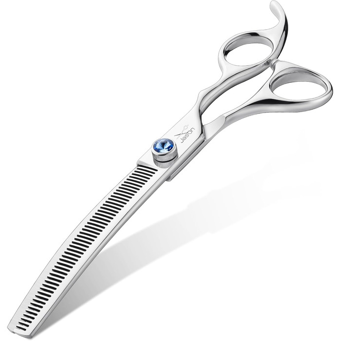 Професійна витончена ножиці для грумінгу собак JASON 7' - ножиці для розрідження шерсті, 21 зуб, з японської сталі 440C