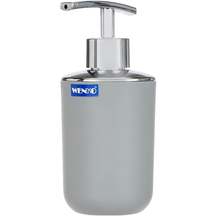 Дозатор для мила WENKO Brasil Grau - 0.32 л, сірий, пластик (TPE), 7.3 x 16.5 x 9 см