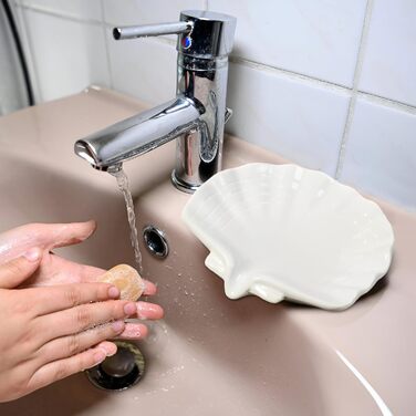 Керамічна мильниця з піддоном CHENKEE, 1 шт. Біла мильниця для душу, ванни, кухні, мийки