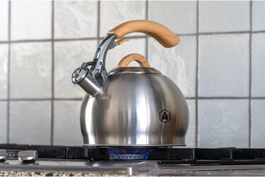 LAGUIOLE - Свисток-чайник 3 л з дерев'яною ручкою - підходить для всіх видів тарілок