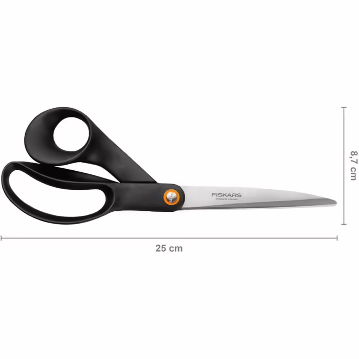Універсальні ножиці Fiskars Functional Form 24 см, сталь/пластик, чорні