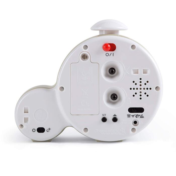 Pabobo Kid Sleep - Alarm Clock - Educational Children's Alarm Clock Day / Night Light - Dual Display and 3 Alarms to Choose From - Works on DC or Batteries – Grey
