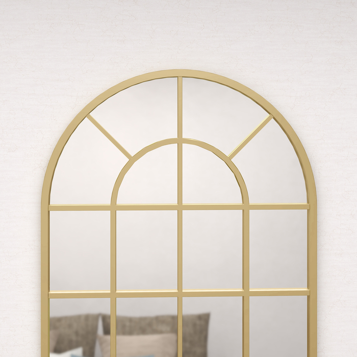 HOMCOM Wall Mirror, Wardrobe Mirror, 110 x 62cm Decorative Hanging Mirror with Metal Frame for Bedroom & Living Room in Gold