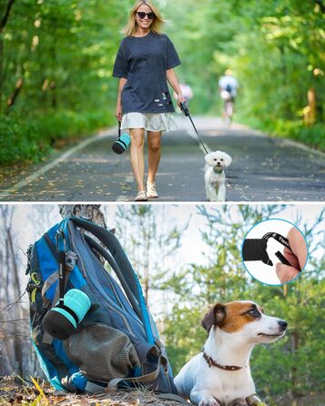 Складана пляшка для води для собак Lesotc, 520 мл, блакитний колір, для прогулянок та подорожей