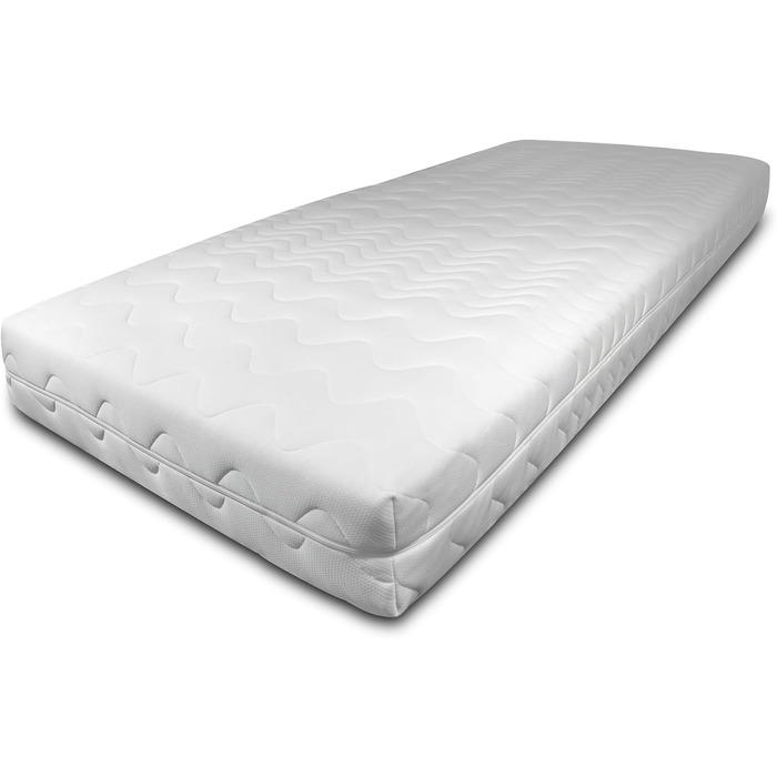BONEX Fontana Mattress Cover, Polyester, White, 90x200 cm, 19-21 cm Height