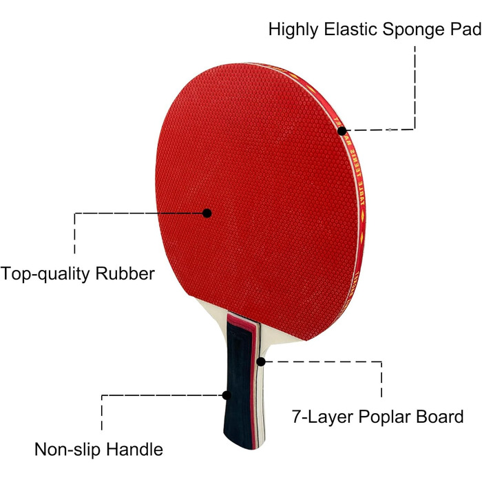 Набір для настільного тенісу: 2 ракетки, 3 м'ячі, сумка. Преміум якість, для дітей та дорослих, тренування та відпочинок (у приміщенні та на вулиці)