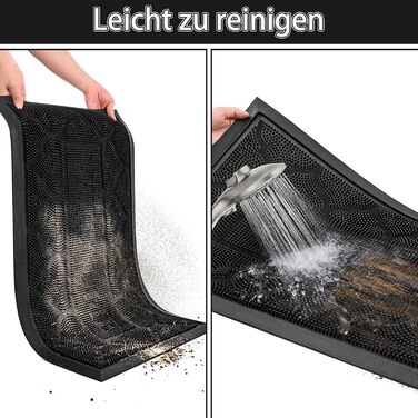 Килимок для дому та вулиці Alishomtll 43x75 см - водонепроникний, неслизький, миючий