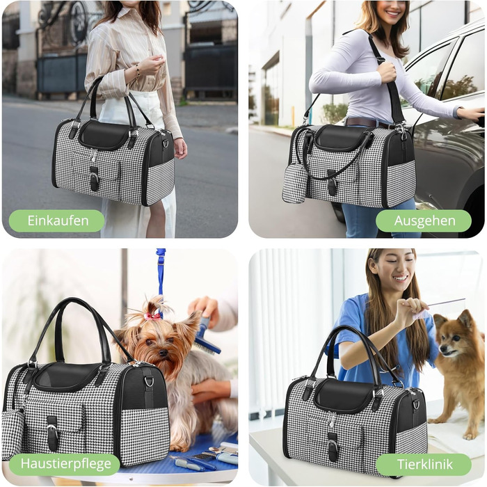 Транспортна сумка для собак та котів, переноска для тварин, дихаюча, з плечовим ременем та кишенями, до 5 кг (40x26x20 см)