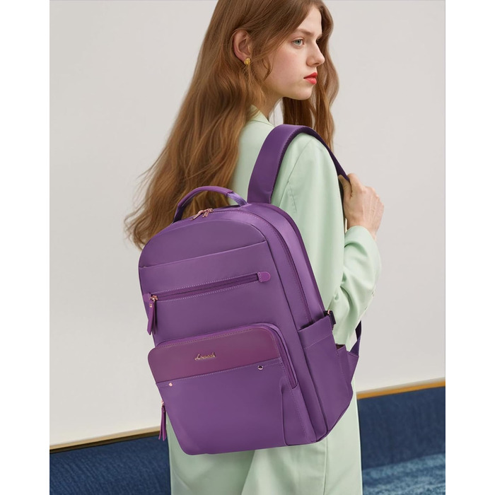 LOVEVOOK Рюкзак для ноутбука, водонепроникний, 15.6 дюймів, для роботи, школи, підлітка, з відділенням для великої пляшки, елегантний, для роботи, навчання, подорожей