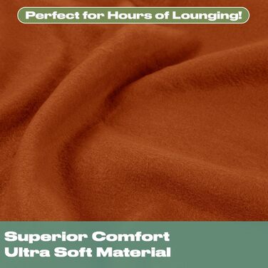 Плед DREAMSCENE з флісу, теплий та м'який, 120 x 150 см, колір охра