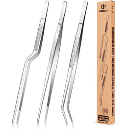 Набір кухонних пінцетів 10 дюймів, професійний, з нержавіючої сталі, для приготування, декорування та BBQ