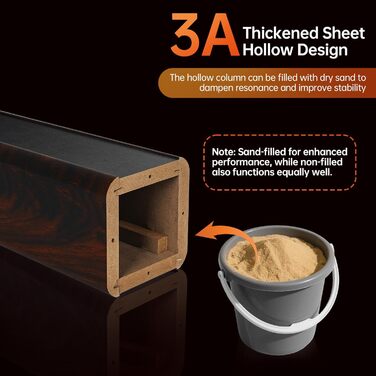 Підставка для акустики OUUTMEE 60 см (2 шт.) - дерев'яні, для Hi-Fi, кінотеатр, універсальні, з піском, для полиць
