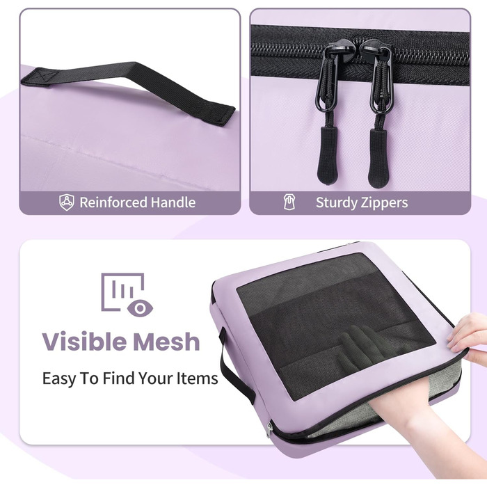 Органайзери для валізи Prezon, набір 8 шт., легкі, фіолетові