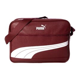 Сумка-месенджер PUMA Campus Reporter Retro унісекс, бордова з білим