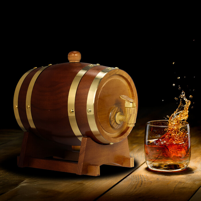 Relaxdays Whisky Barrel Wood 1.25 Liter