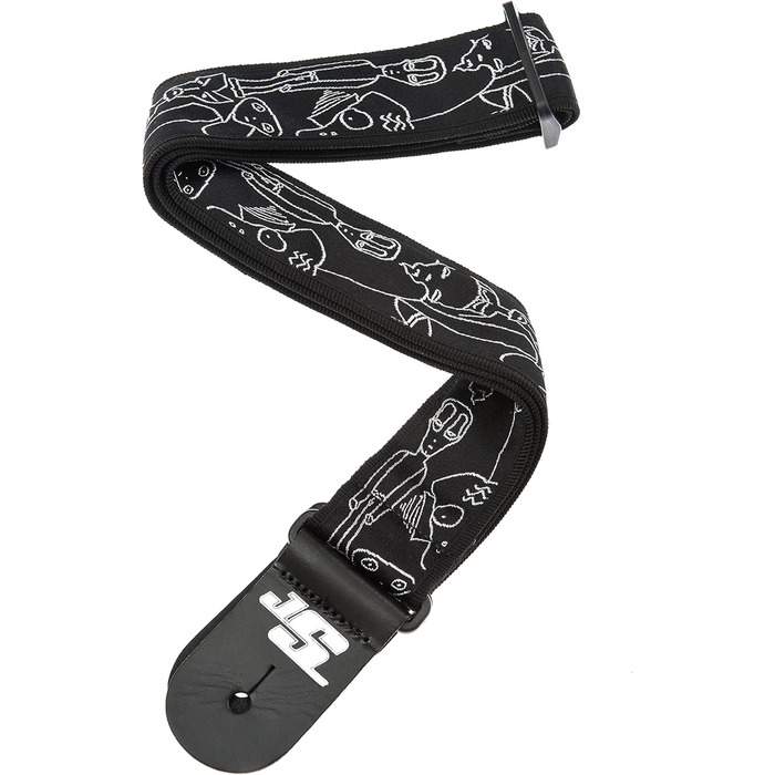 Ремінь для гітари D'Addario Planet Waves Joe Satriani Collection Silver Sketches, 152 см, 50 мм