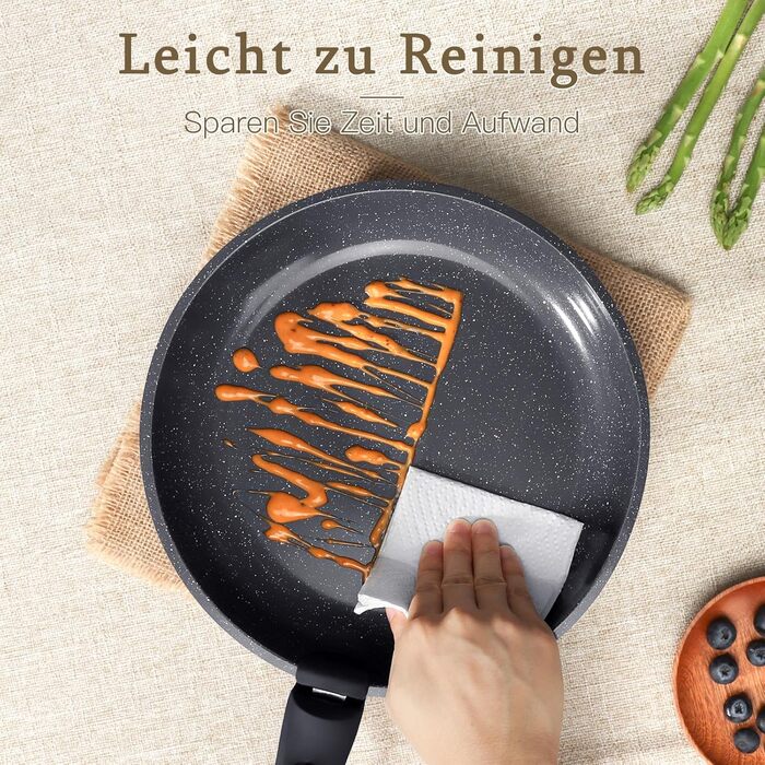 Набір посуду GiPP 21 предмет: сковороди та каструлі з антипригарним покриттям, для всіх типів плит, чорний