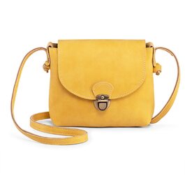 Жовта сумка через плече жіноча Kleine Umhängetasche з замком, екошкіра, компактна кросбоді для дівчаток та жінок