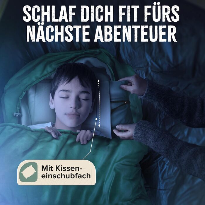 Спальник Schafsack Outdoor I - теплий, 300GSM, 1700г, для весни, осені та зими (-5°C до 10°C), M-X, зелений