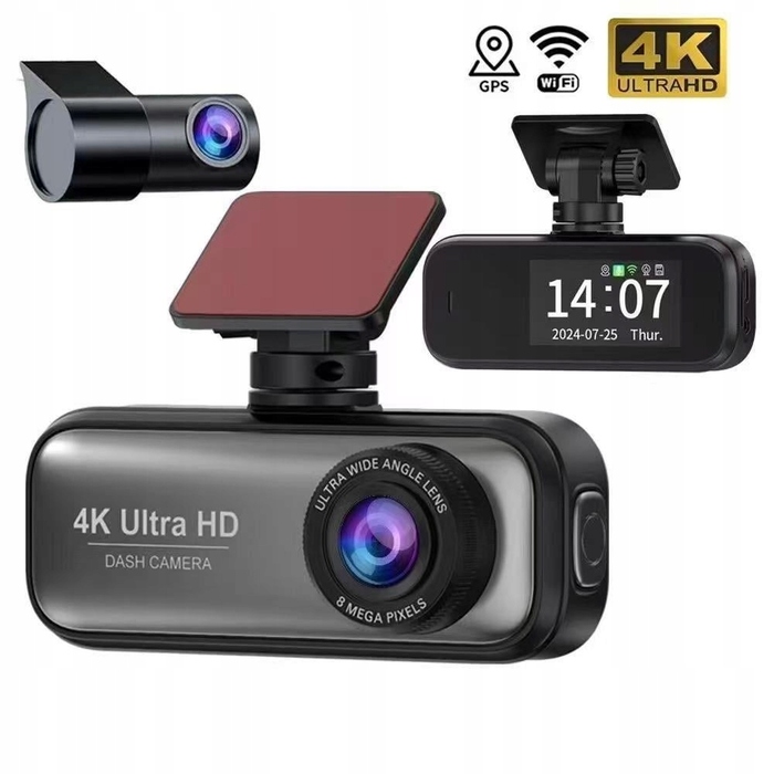 Автомобільний відеореєстратор DIAWAY C900A 4K UHD з Wi-Fi, GPS та задньою камерою