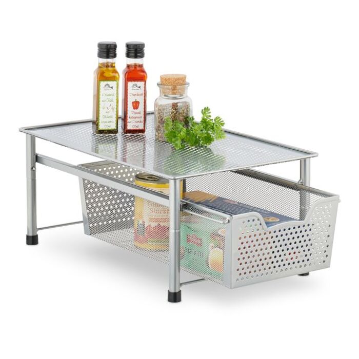 Relaxdays Drawer Unit with Basket Pull-out