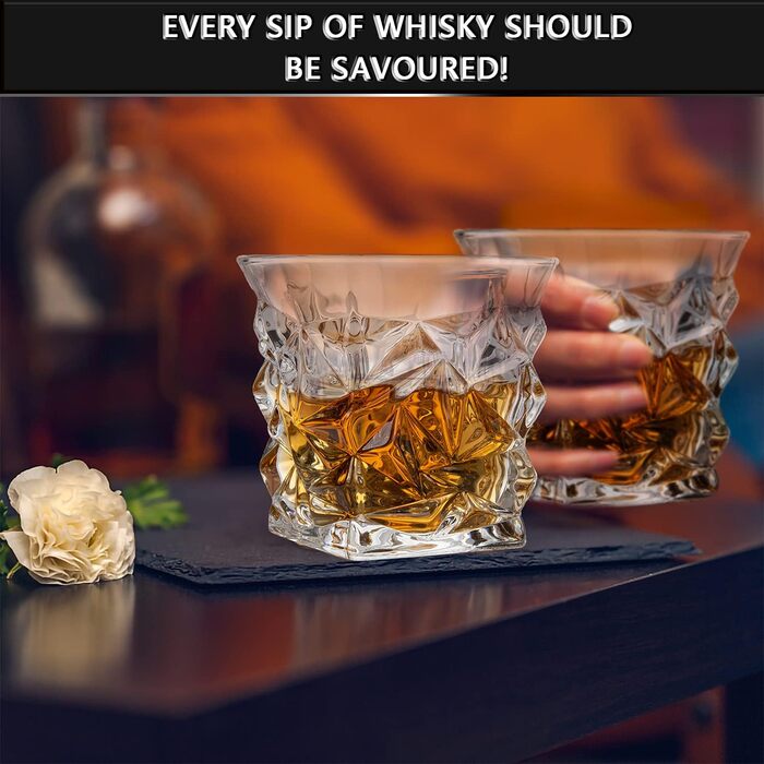 Набір для віскі: келих, шматочки з нержавіючої сталі, декантер, підставки (для чоловіків)
