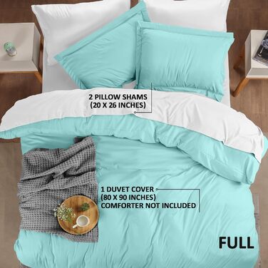 Комплект постільної білизни Utopia Bedding: ковдра 203x228 см, 2 наволочки, мікрофібра, блакитний