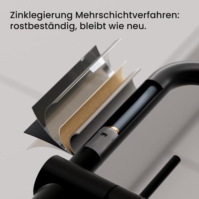 Кран кухонний CECIPA X203B чорний з висувною лійкою, 360° поворот, двома струменями, з нержавіючої сталі