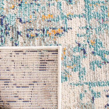 Килим Safavieh Madison для вітальні, їдальні, спальні - короткий ворс, сірий та бірюзовий, 160 x 229 см