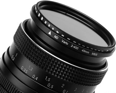 Сірий фільтр Fotover 58mm: регульований ND2-ND400, для Canon, Nikon, Sony, Pentax, Olympus, Fuji DSLR