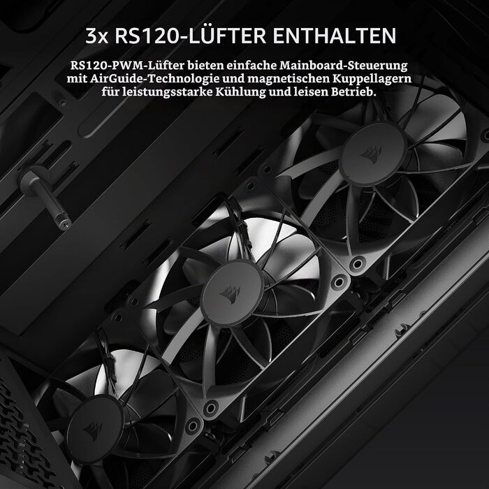 Корпус для ПК CORSAIR 3200D RS Mid-Tower ATX, димчасто-сірий (Rauchgrau)