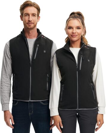 PROSmart Тепла жилетка з флісу, USB акумулятор, унісекс, чорний (M)