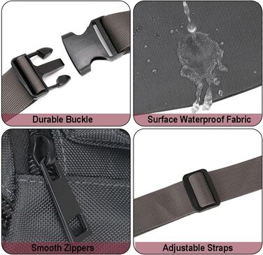 Поясна сумка на пояс для чоловіків та жінок, спортивна, для подорожей, прогулянок з собакою, на вулицю (сіра)