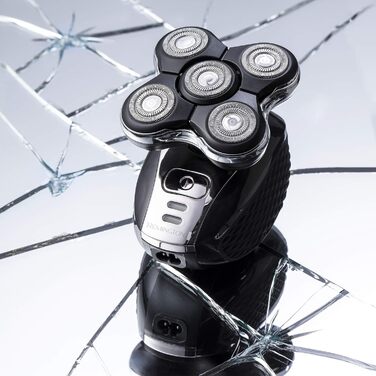 Електричний голкоструй Remington XR1501 для гоління голови: 5 голкових насадок, гоління 0,2 мм, тример, чорний