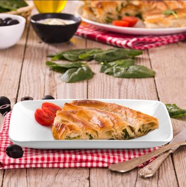 Набір з 2 сервірувальних тарілок Provance 25x14,5 см, кераміка, білий колір - для закусок, десертів, суші, салатів