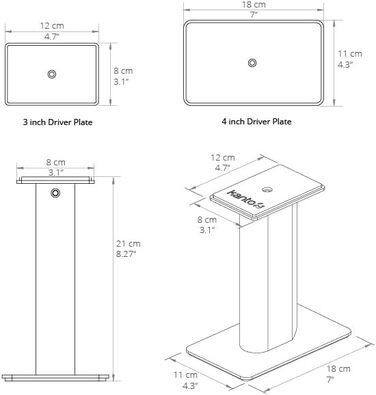Підставки для акустичних систем Kanto SP6HD | 183 см | Під поворотну пластину | Приховані кабелі | Для середніх/великих колонок | Пара