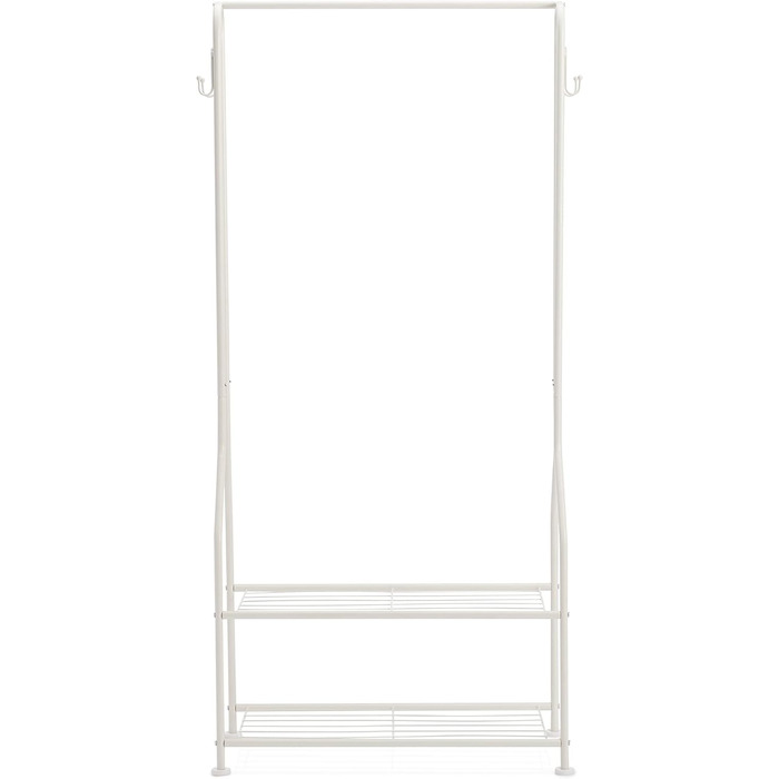 Amazon Basics Wardrobe with Two Shelves, White, 75 x 36.5 x 150 cm (L x W x H)