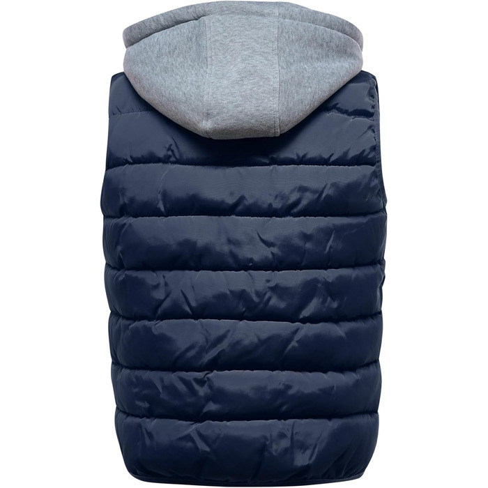 Чоловіча степкова жилетка YOUTHUP з капюшоном, тепла зимова жилетка для активного відпочинку, спортивна жилетка (XXL, Синій)