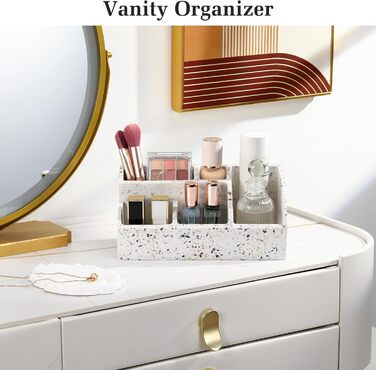 Тримач для зубних щіток Luxspire з 5 відділеннями, електричний, для сім'ї, велика місткість, органайзер для зубних щіток та макіяжу