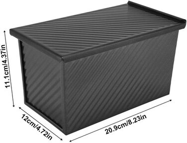 Laib Pfanne, Samfox Non-Stick Loaf Pan Toast Mold with Lid for Cake and Toast Making