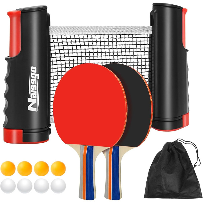 Набір для настільного тенісу Profi: 2 ракетки, сітка, 8 м'ячів, сумка (Indoor/Outdoor)