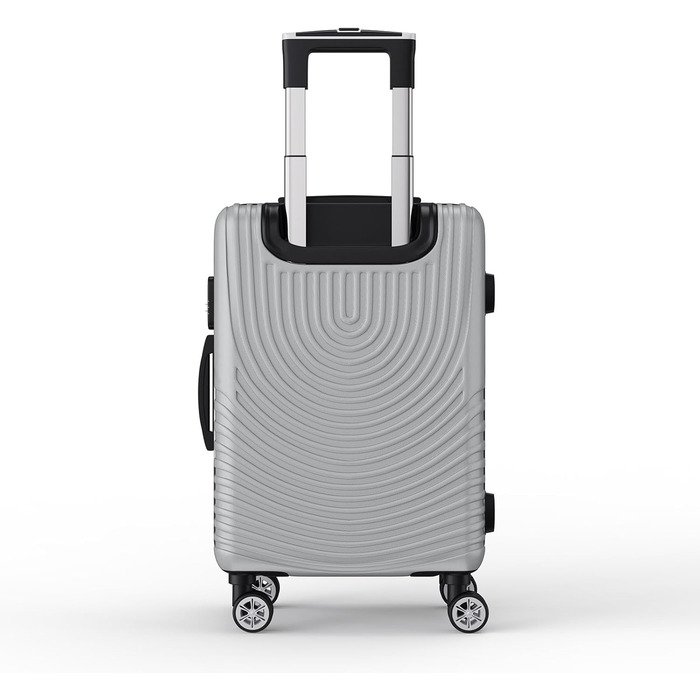 Набір валіз 3 шт. з жорсткою оболонкою, сірий колір. Легкий, міцний, з обертовими колесами на 360° та TSA замком. Підходить як ручна поклажа.