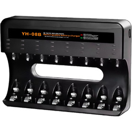 Зарядний пристрій для акумуляторів AA/AAA 8 слотів - розумний зарядний пристрій для NI-MH/NI-CD акумуляторів